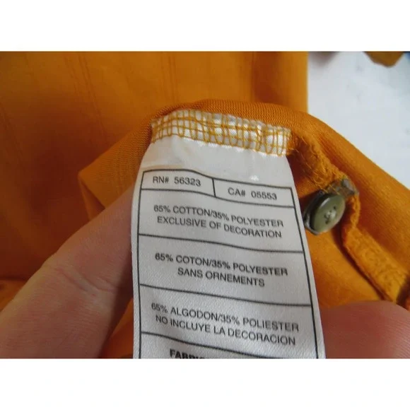 Vtg Virginia Cavaliers Polo Shirt Mens Medium Orange Nike Tiger Woods Golf UVA - Picture 6 of 10